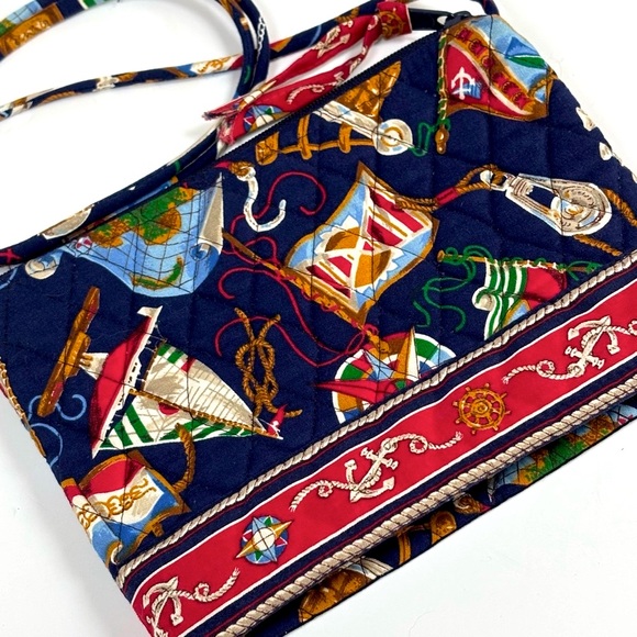 Vera Bradley Handbags - Nautical Print 1996 Vera Bradley Retired Regatta Design Vintage Crossbody Bag